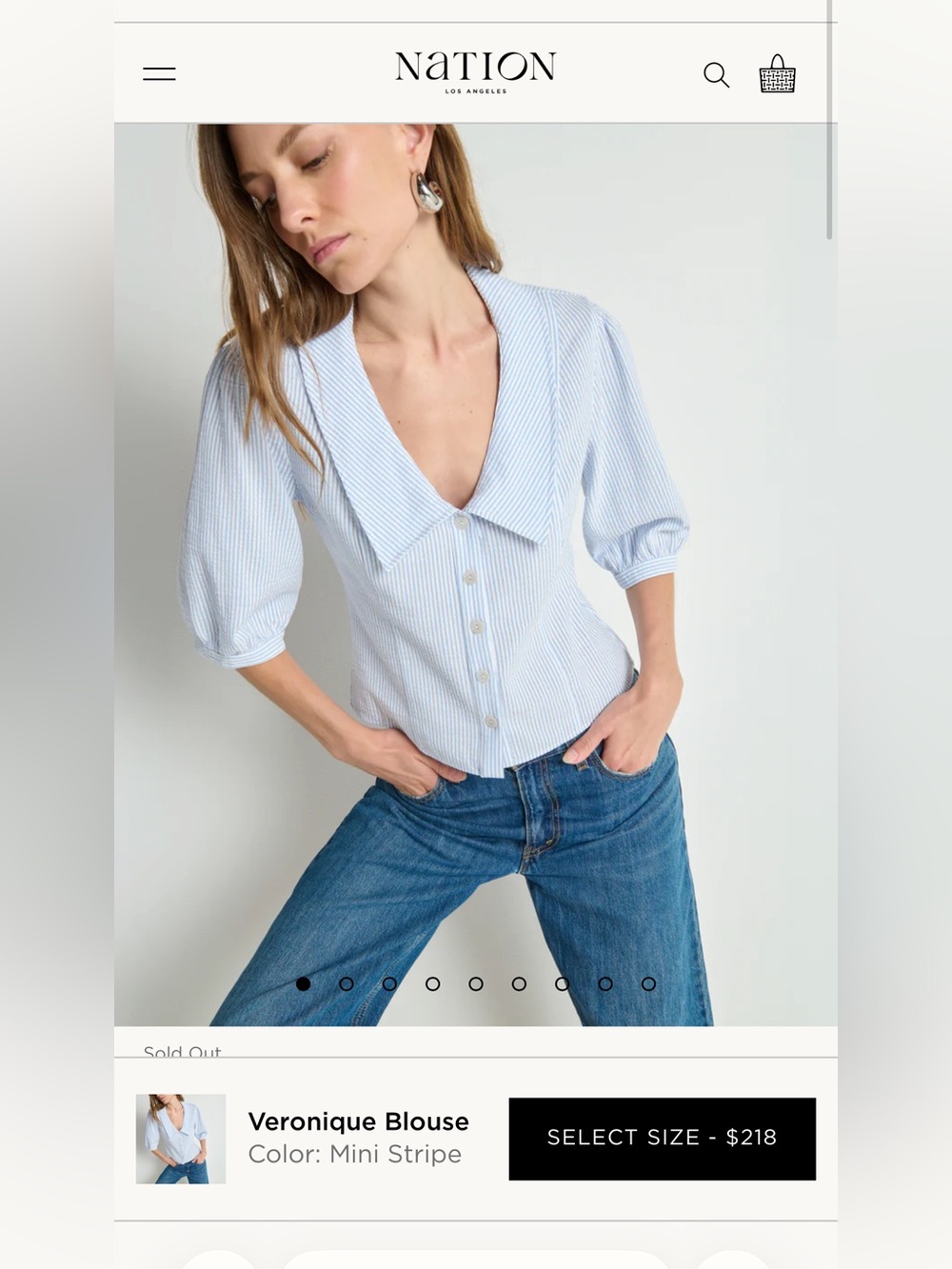 Nation LA Veronique Blouse, L, NWT
